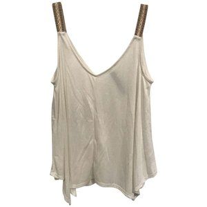 NWT Design Lab White Embroidered Strap Tank Top